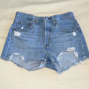 Levi’s 501 Shorts, Light Denim, W30